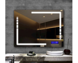 Зеркало с часами и подсветкой для ванной Армани